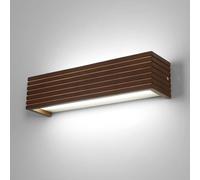 Goeco Lámpara de Espejo LED Baño de Madera, Aplique Interior LED 18W, Luz de Espejo para Dormitorio, Cocina, Comedor, Estudio, Tocador, Luz Blanca Fría 6500K