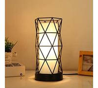 Goeco Lámpara de Mesa Estilo Vintage, Lámpara de Escritorio Hierro para Regalo de Fiesta Dormitorio Jardín interior, con Enchufe e Interruptor, Bombilla E27 No Incluida