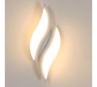 Goeco Lámpara de Pared Interior LED, 12W 1350LM 3000K, Blanco, 29CM