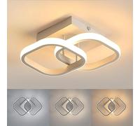 Goeco Lámparas de techo LED Regulable, 21W 2300LM Plafon Led Techo Moderna, 3000K&4500K&6500K Luz Regulable Luz de Techo para Pasillo, Balcón, Cocina, Blanco