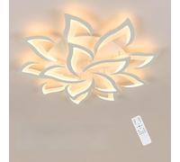 Goeco Lamparas de Techo LED Regulable, 84W Ø 96 CM Plafon LED Techo Forma de Floral con Mando a Distancia 3000K-6500K 14 Pétalos Lámpara de Araña Para Salon Dormitorio, Blanco