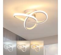 Goeco Plafon LED Techo, 20W 2200LM Moderna Lámpara de Techo LED, Luz de Techo Blanco para Cocina Pasillo Dormitorio, Control de Conmutación 3000K/4500K/6500K