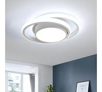 Goeco Plafon LED Techo, 32W 2350LM Moderna Lámpara de Techo LED, Redondo Blanco Luz de Techo para Corredor Baño Cocina Dormitorio Pasillo, Blanco Frío 6500K