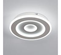 Goeco Plafón LED Techo Interior Moderna, 28W LED Lámpara de Techo de Acrílico, Circular Luz de Techo para Dormitorio Pasillo Cocina Comedor Corredor Balcón, Blanca Fría 6500K, 20CM Blanco