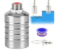 GOEDCH 1/2",3/4" Válvula Flotante para Tanque de Agua: Válvula de Control de Nivel de Agua Automático 304 Ajustable, Válvula de Flotador de Llenado Automático para Piscinas y Estanques de Peces