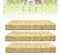 GOEDCH 100 Unidades Cubos de Lana de Roca 2,5x2,5x2,5 cm Alfombrilla de Cultivo para Hidroponía Esquejes, Bloque de Sustrato para Plántulas, Fuerte Absorción de Agua, Propagación de Plantas