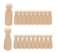 GOEDCH 20 figuras de madera grandes para pintar: conos de madera de 90 mm, decoración DIY, conos de figuras de madera para bodas o decoración de cumpleaños, diseño individual para una decoración
