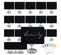 GOEDCH 20 pizarras pequeñas para buffet, con soporte de metal y 8 colores a base de agua, pizarras pequeñas para buffet, fiestas, bodas, panaderías