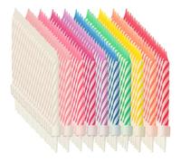 GOEDCH 200 Velas De Cumpleaños: 10 Colores Espirales Para Tartas, Velas Cortas De Cumpleaños Para Bodas, Fiestas Y Decoraciones De Pasteles, Coloridas Velas Con Soporte