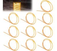 GOEDCH 300 mm 10 piezas de filamento LED: filamento de bombilla de 2200 K 3 V, filamento flexible, filamento de diodo LED, piezas de lámpara de filamento flexible para juguetes caseros y decoración