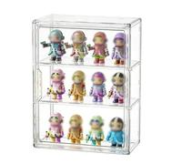 GOEDCH 36 x 27 x 13 cm. Vitrina acrílica: carcasa de polipropileno altamente transparente, diseño de puerta magnética, figuras de escaparate apilables, coleccionables modulares, para estanterías