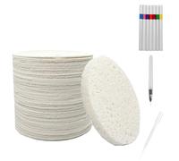 GOEDCH 39 piezas Magic Puffy Pintion: Kit de pintura mágica 3D con textura con 30 paños de esponja mágicos y 7 bolígrafos de color, kit de pintura texturizada de espuma y papel para colorear, kit de