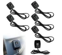 GOEDCH 6 interruptores para faros antiniebla, tira de luces LED: 12 V/24 V para coches, tipo de pasta, interruptor de botón con cable de 75 cm, interruptor de coche DIY para faros antiniebla, faros de