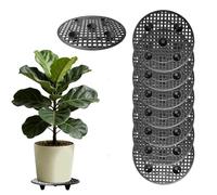 GOEDCH 8 unidades de rejilla para macetas negras: 30 cm macetas de malla para macetas, posavasos de plástico, rejilla para macetas, rejilla para bonsái para interior y exterior, alfombrilla de rejilla