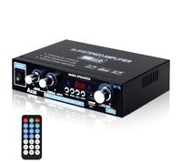GOEDCH Amplificador Digital AK35: Amplificador HiFi AK35, Mini Amplificador Bluetooth 5.0, Mini Receptor Estéreo Bluetooth AK35, Amplificador de Dos Canales para Micrófono, Karaoke, Home Cinema