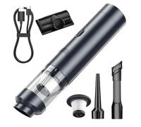 GOEDCH Aspiradora de mano: aspiradora de coche con batería, 13000 Pa portátil mini aspiradora con carga rápida tipo C, aspiradora de mano con batería, bomba de soplador de aire multifunción fuerte