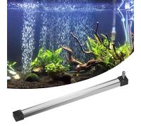 GOEDCH Barra de salida de aire para acuario de 30 cm de aleación de aluminio: nano acuario, tira de burbujas de oxígeno con ventilación de acero inoxidable, difusor de oxígeno para oxígeno disuelto