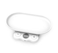 GOEDCH Báscula digital para animales pequeños: báscula digital para mascotas con pantalla LCD, báscula para perros de 15 kg (± 1 g), báscula para bebés con bandeja extraíble, báscula para gatos con 7