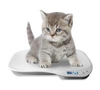 GOEDCH Báscula digital para animales pequeños: báscula digital para mascotas de 15 kg (± 1 g), con pantalla LCD con 4 modos de pesaje (kg/oz/lb/ml), pequeña báscula digital para gatitos, cachorros,