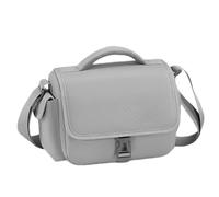 GOEDCH Bolsa para cámara réflex digital de tamaño pequeño, de poliéster resistente, color gris, con divisor grueso extraíble, resistente al agua, para uso diario y viajes