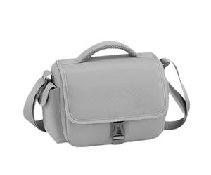 GOEDCH Bolsa para cámara réflex digital de tamaño pequeño, de poliéster resistente, color gris, con divisor grueso extraíble, resistente al agua, para uso diario y viajes