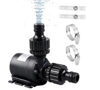 GOEDCH Bomba de agua sumergible sin escobillas de 12 V: 800 L/H 5 m de acero inoxidable, núcleo de bomba de agua ultra silenciosa, bomba de anfibios para estanques de peces, acuarios, boquillas de