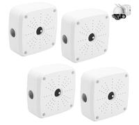 GOEDCH Caja de conexiones para cámara de videovigilancia, 4 unidades, universal, de plástico grueso, impermeable, para montaje exterior seguro, color blanco