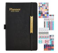 GOEDCH Calendario 2026, calendario A5, rellenable: planificador semanal con registros mensuales, planificador de anillas julio 2026-diciembre de 2026, planificador anual, agenda para viajes de