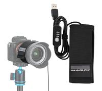 GOEDCH Calentador de objetivos: calentador de objetivos USB para objetivos de 80 - 120 mm, calefacción de lente con 3 temperaturas ajustables, tira de calentamiento de rocío que evita la niebla y la