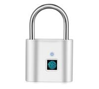 GOEDCH Candado de huella digital USB: cerradura biométrica sin llave recargable USB, candado de seguridad inteligente para sala de deportes, batería de 12 meses, impermeable IP65 para hogar, oficina,