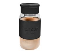 GOEDCH Coctelera de proteínas con colador integrado y bola mezcladora de acero inoxidable 304: botella de cristal sin BPA, 500 ml, a prueba de fugas, con diseño antideslizante para fitness, color