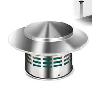 GOEDCH Cubierta de Chimenea: Tapa de lluvia de Acero Inoxidable de 110 mm, Sombrero de Chimenea Tipo Paraguas para Tubos de Estufa, Tubo de Ventilación a Prueba de Ratas, Antipajaros Cubierta lluvia