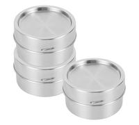 GOEDCH Fiambrera de acero inoxidable: 3 unidades de 250 ml pequeña de acero inoxidable con tapa de rosca, a prueba de fugas, recipientes redondos para alimentos para aperitivos, frutas, cereales