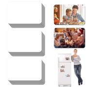 GOEDCH Imanes de Nevera en Blanco para Sublimación: 30 Piezas Imanes Rectangulares con Fotos, Imanes Cuadrados Decorativos DIY para Oficina, Cocina, Decoración de Pared, Imán de Nevera Personalizado