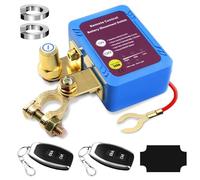 GOEDCH Inalámbrico Interruptor Bateria Coche: 12V 240A Corta Corriente Bateria Coche con 2 Telecontrol, Interruptor De Desconexión De Batería Remota para Coche, RV, ATV, Camión, Barco(azul)