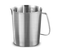 GOEDCH jarra medidora de acero inoxidable de 1 litro: medidor de líquidos con unidades de medida y mango, jarra de