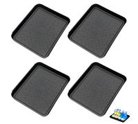 GOEDCH Juego de 4 bandejas para escurrir zapatos: 35 x 27,5 x 3 cm, alfombrilla de goteo de zapatos, impermeable y antideslizante, alfombrilla de goteo de plástico, bandeja de goteo fácil de limpiar