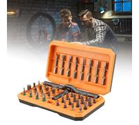 GOEDCH Juego de destornilladores magnéticos 42 en 1: juego de destornilladores de carraca con bolsa de transporte, juego de destornilladores magnéticos multi-bit con mango de trinquete extraíble para