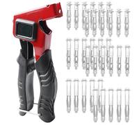 GOEDCH Juego de Tacos para Cavidades: 34PZS Kit Anclajes para Paredes Huecas, Juego de Herramientas para Fijar Anclajes para M4/M5/M6, Alicates para Pasadores de Cavidad para un Montaje Rápido