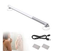 GOEDCH Lámpara de maquillaje LED portátil de 36 cm con ventosa: 3 modos y 10 niveles de atenuación, lámpara de maquillaje con cable de carga USB, lámpara de maquillaje LED para dormitorio, baño, vesti