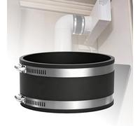 GOEDCH Manguito de goma flexible con dos abrazaderas de acero inoxidable: manguito de goma flexible de 125 mm de EPDM, conector de goma para ventilador de tubo, sistema de ventilación, canal de
