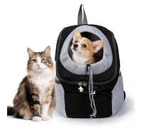 GOEDCH Mochila transportadora para perros: 34 x 30 x 16 cm, color negro, plegable, mochila para mascotas para perros pequeños y gatos, mochila para mascotas de 1 a 5 kg, bolsa para cachorros