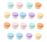 GOEDCH Pequeños congeladores: 18 recipientes pequeños con tapa, 6 colores congelados, recipientes de plástico con tapa para salsas, ensaladas, especias, recipientes de almacenamiento a prueba de fugas