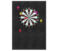 GOEDCH Protector de pared para diana, 6 unidades, color negro, 600 x 900 x 12 mm, fieltro para diana, borde de pared para dardos, para protección de pared durante los deportes de dardos, azulejos de