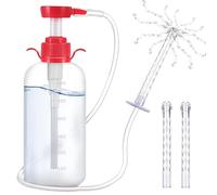 GOEDCH Sistema de Limpieza Vaginal Reutilizable: 600 ml Ducha Vaginal para Mujeres y Hombres, Irrigador de Silicona con 3 Boquillas y 1 Tubo Guía, Jeringa para Enema para Vaciado Intestinal