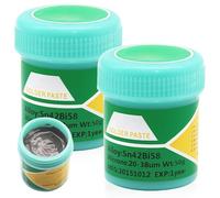 GOEDCH Sn42 Bi58 Pasta de soldadura de jeringa Flujo: 2 piezas de pasta de soldadura sin plomo, baja temperatura 138 grados, pasta de soldadura fundente, soldadura por fundente para soldadura BGA SMT