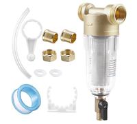 GOEDCH Spin-Down Filtro de Agua de Sedimentos: 3/4 Pulgadas Latón Externas Prefiltro de Agua, Filtro de Sedimentos para Agua de Pozo Cabeza, Reutilizable Filtro de Grifo para Agua Potable