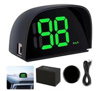 GOEDCH - Tacómetro digital para coche, pantalla de cabeza alta HUD, pantalla de cabeza alta universal, USB Plug and Play - KMH - Cargador de coche para bicicleta, moto, coche