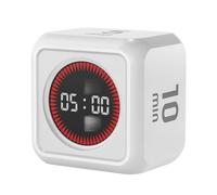 GOEDCH Temporizador digital de gravedad: 5/10/25/45 minutos y cubo de cuenta regresiva personalizado con pantalla LCD, 3 niveles de control de volumen Flip Sensor de gravedad para el trabajo y el