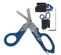 GOEDCH Tijeras de emergencia 6 en 1: Tijeras de Emergencias, Alicates Tácticos Plegables, Tijeras Multiherramienta, Alicates Multifunción, Herramienta Multifunción para Tijeras de Cocina, Jardín